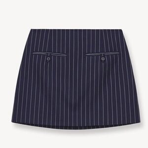 Staud Annette Pinstriped Skirt